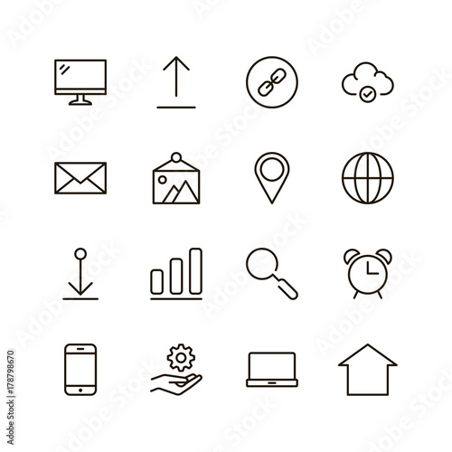 Web flat icon