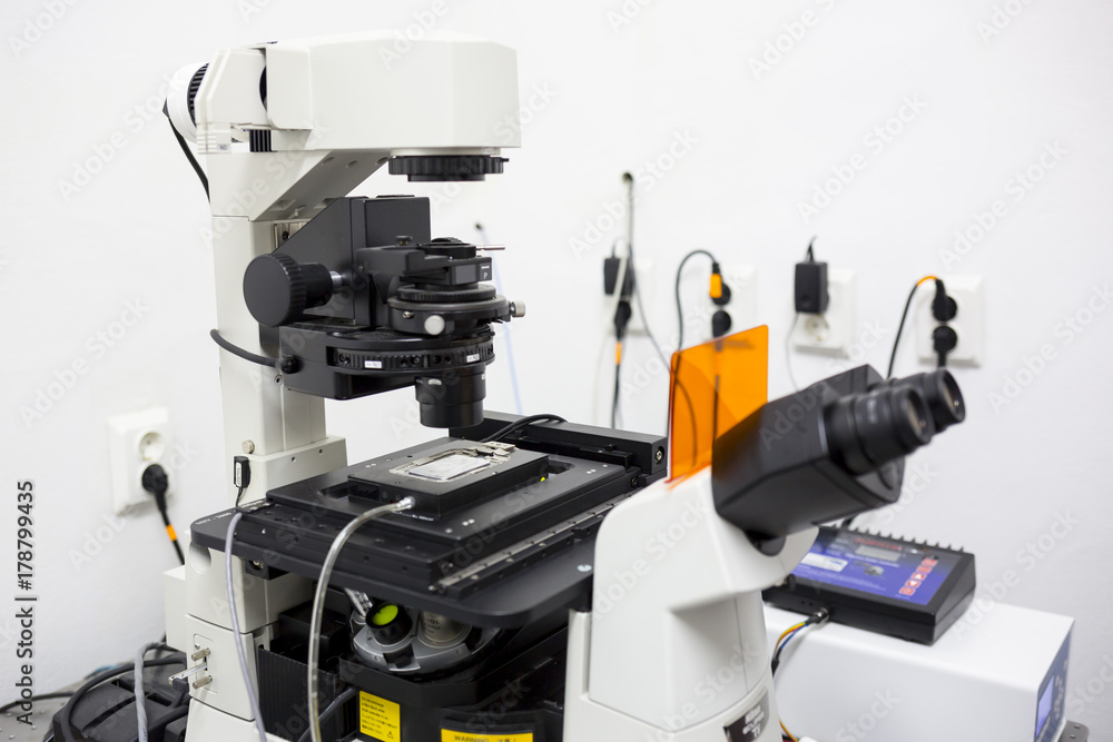 Modern microscope microbiology laboratory Modern microscope microbiology laboratory