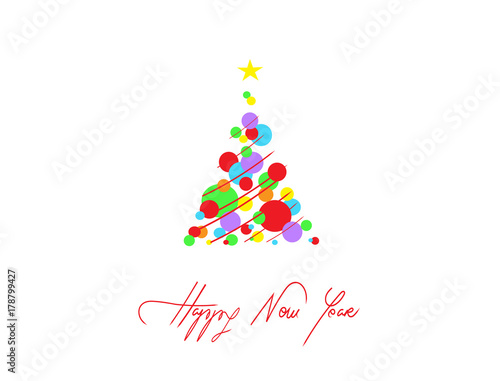 Merry Christmas and Happy New Year backgound