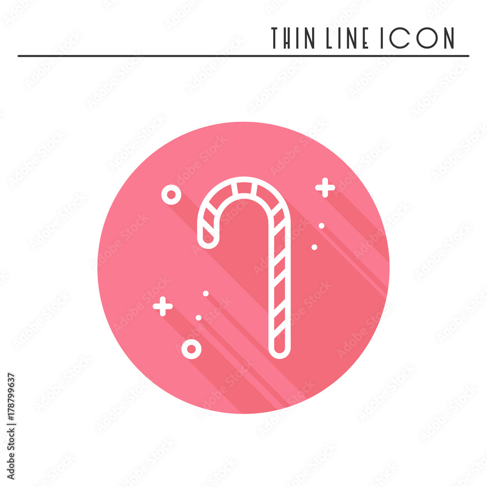 Christmas candy cane thin line icon. New Year celebration outline decorated pictogram. Xmas winter element. Vector simple flat linear design. Logo illustration. Silhouette symbols. Candy cane. Christmas candy cane thin line icon. New Year celebration outline decorated pictogram. Xmas winter element. Vector simple flat linear design. Logo illustration. Silhouette symbols. Candy cane.