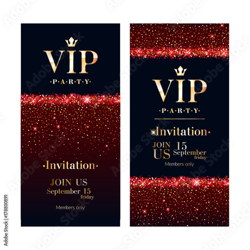 VIP invitation card premium design template.