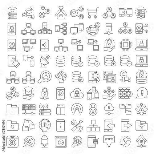 network and communication icons