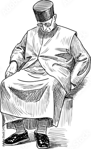 Sketch of the sleeping priest