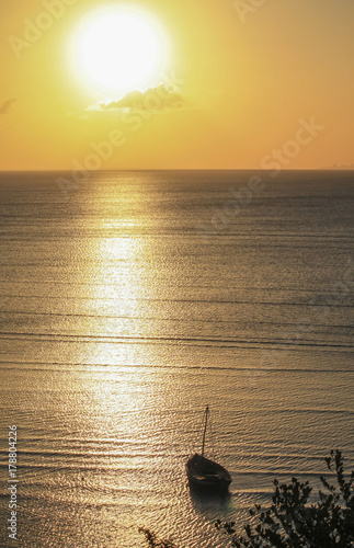 Boat in the sunset