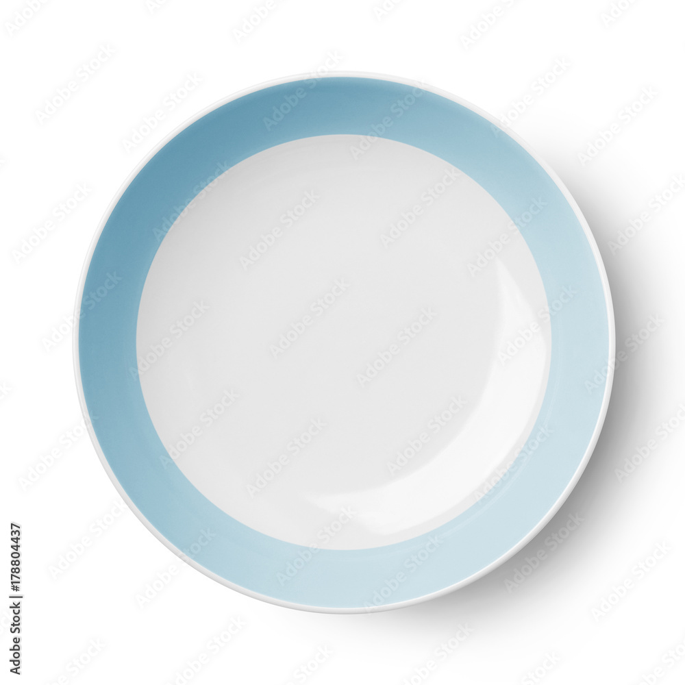 Simple white circular plate with clipping path Simple white circular plate with clipping path