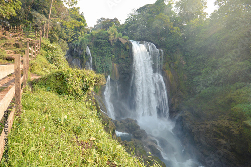 Pulhapanzak waterfalls in the Lake Yojoa region in Honduras. Central America
