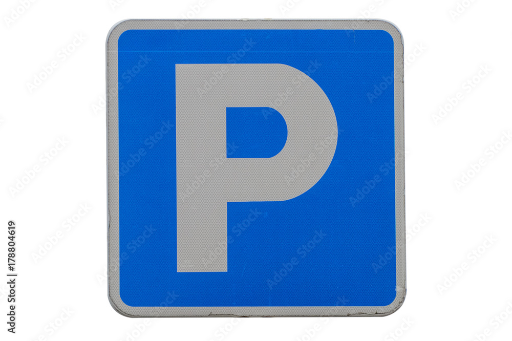 road sign parking isolated on a white background road sign parking isolated on a white background