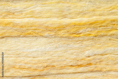 Billede på lærred Mineral wool thermal insulation batt texture