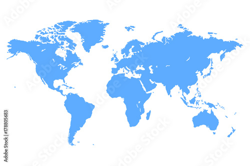 Blue Vector World Map