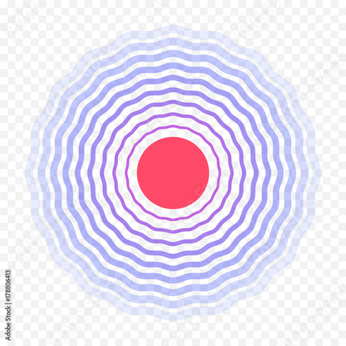 Pain circle red icon for medical painkiller drug medicine or of body or muscular joint pain and head ache analgetic remedy. Vector red circles target spot symbol for pill medication first aid design