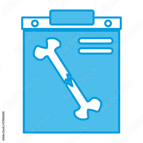 Bone broken xray icon vector illustration graphic design