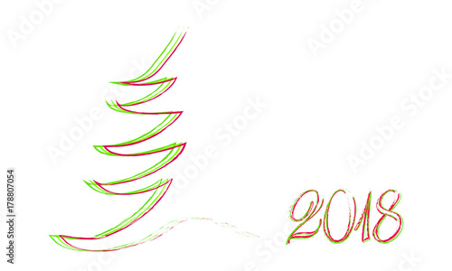 Christmas Tree Plane Drawing