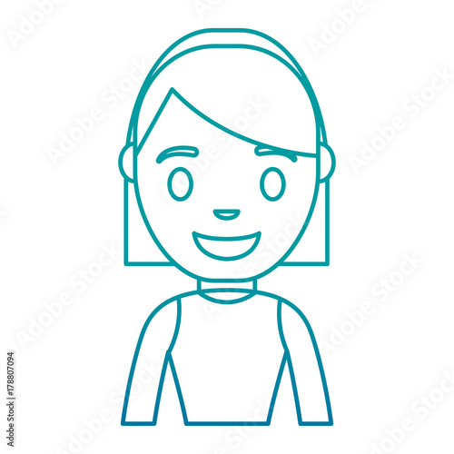 cartoon woman icon over white background vector illustration © djvstock