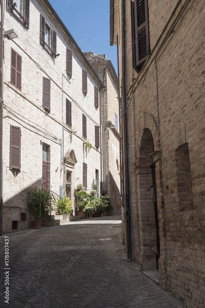 Montefano (Macerata, Marches, Italy), historic town Montefano (Macerata, Marches, Italy), historic town