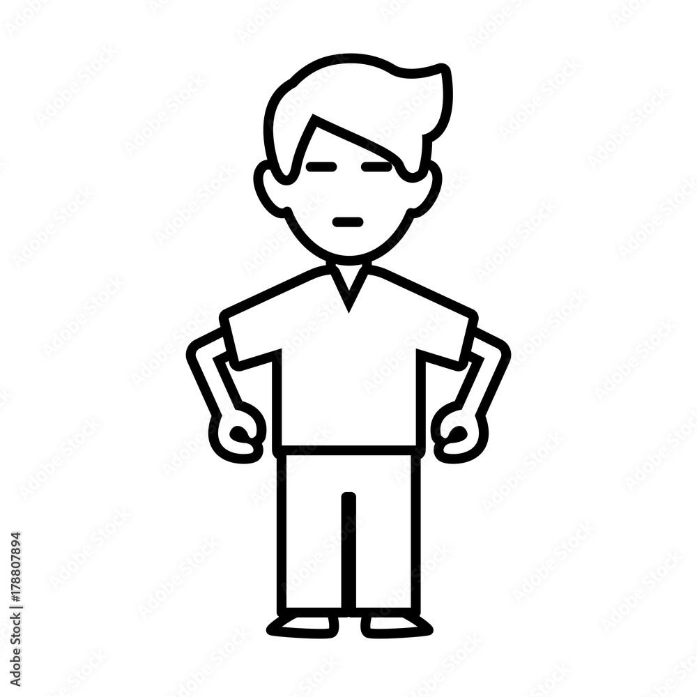 Man relaxing with eyes closed icon vector illustration graphic design Man relaxing with eyes closed icon vector illustration graphic design