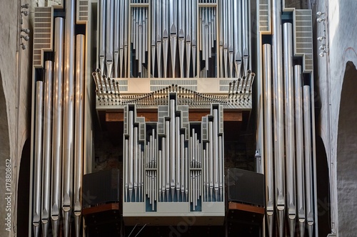 Church organ pipes