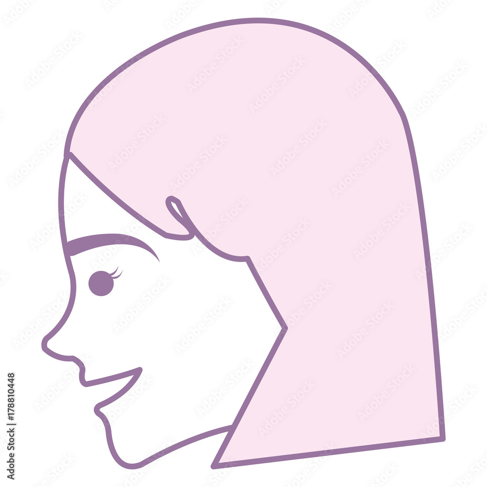 beautiful woman head avatar character