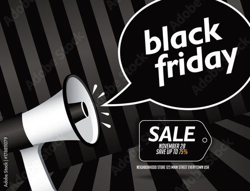 Black Friday Sale background with copy space. EPS 10 vector. photo