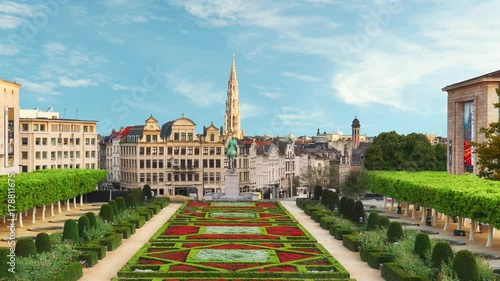 Cityscape of Brussels - Time lapse  photo