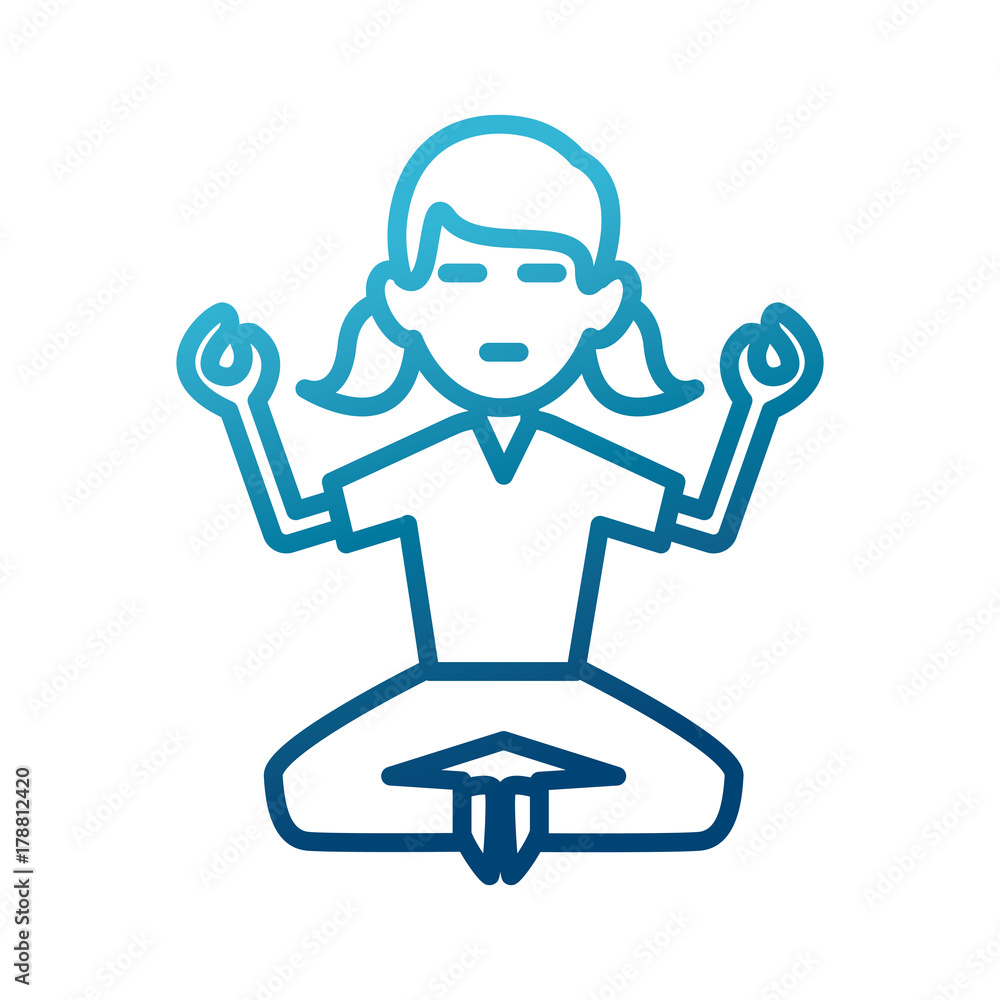 Woman doing yoga icon vector illustration graphic design