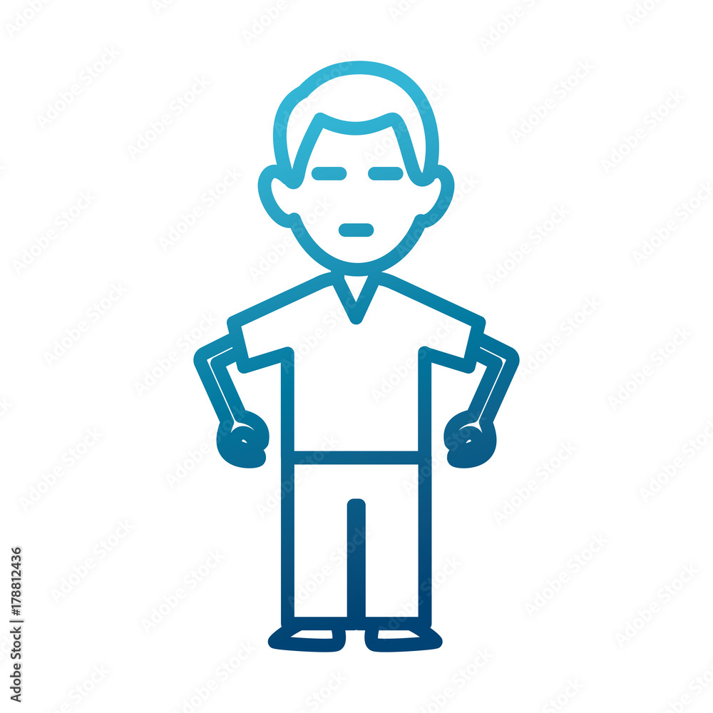 Man relaxing with eyes closed icon vector illustration graphic design