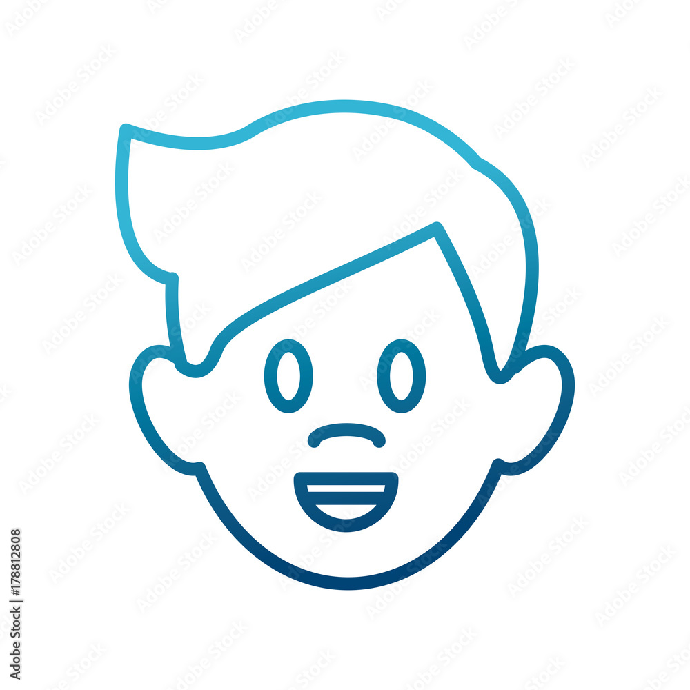 Man smiling cartoon icon vector illustration graphic design Man smiling cartoon icon vector illustration graphic design