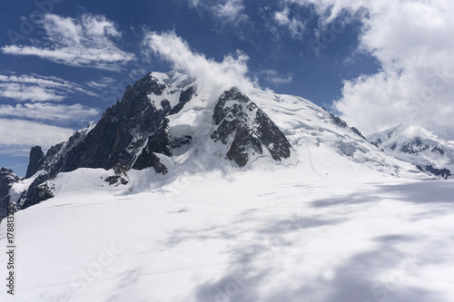 The beautiful majestic scenery of the Mont Blanc massif in June. Alps. © Jacek Jacobi