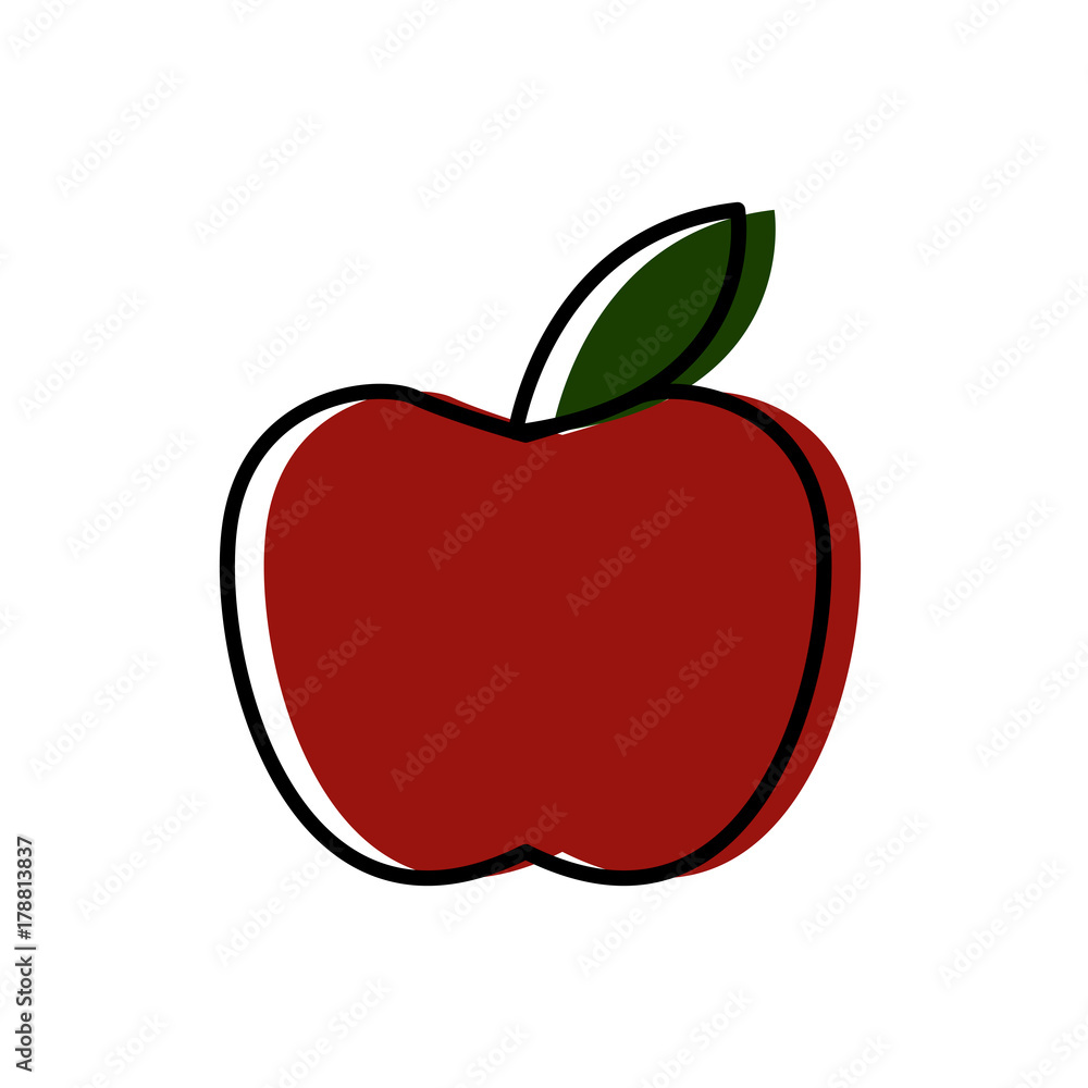 Fototapeta premium Delicious apple fruit icon vector illustration graphic design