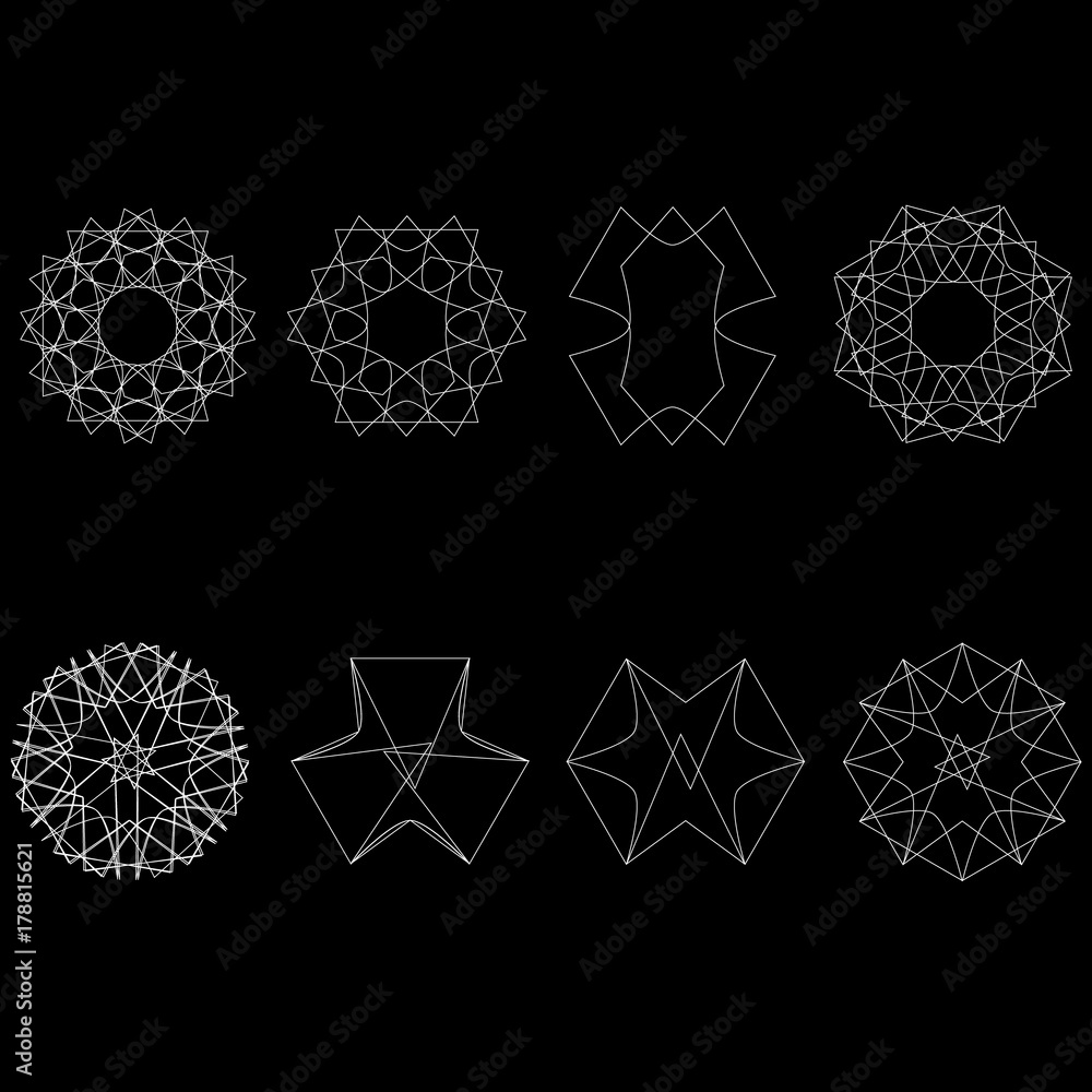 Holiday patterns of stars of snowflakes and flowers for gifts Holiday patterns of stars of snowflakes and flowers for gifts