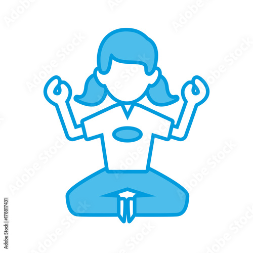 Woman doing yoga icon vector illustration graphic design