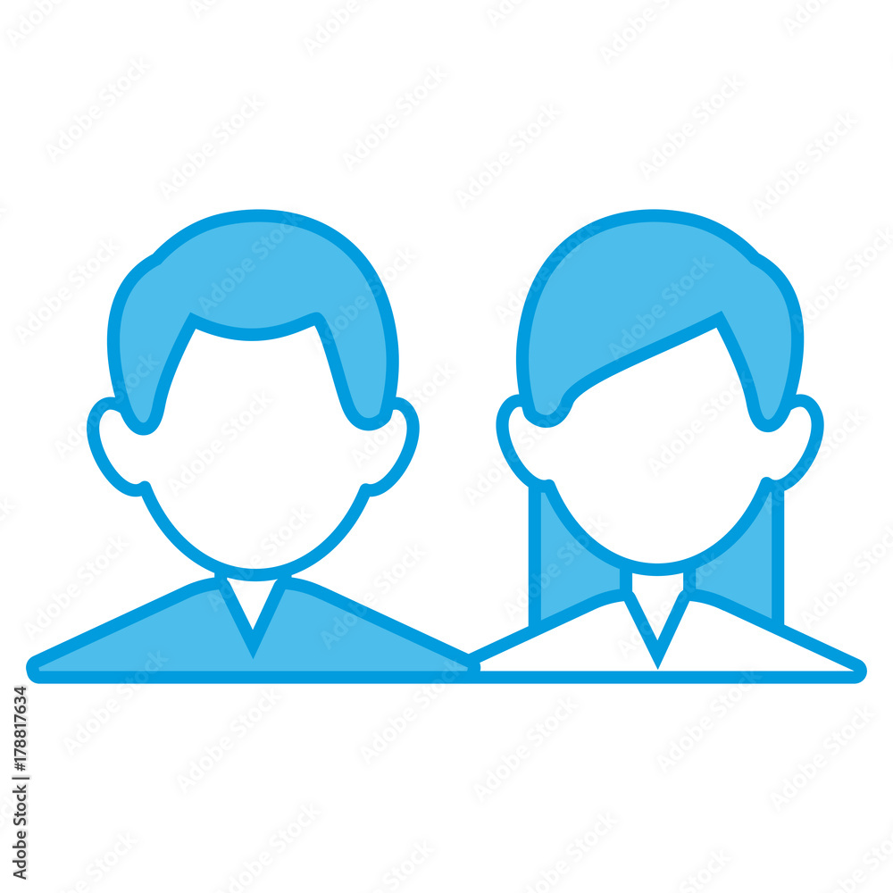 Fototapeta premium Business Teamwork avatar icon vector illustration graphic design
