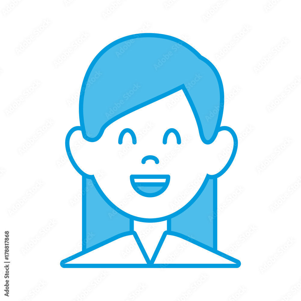 Woman smiling cartoon icon vector illustration graphic design Woman smiling cartoon icon vector illustration graphic design