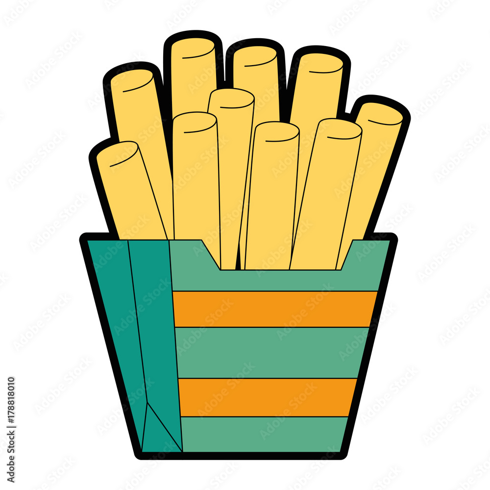french fries isolated icon french fries isolated icon