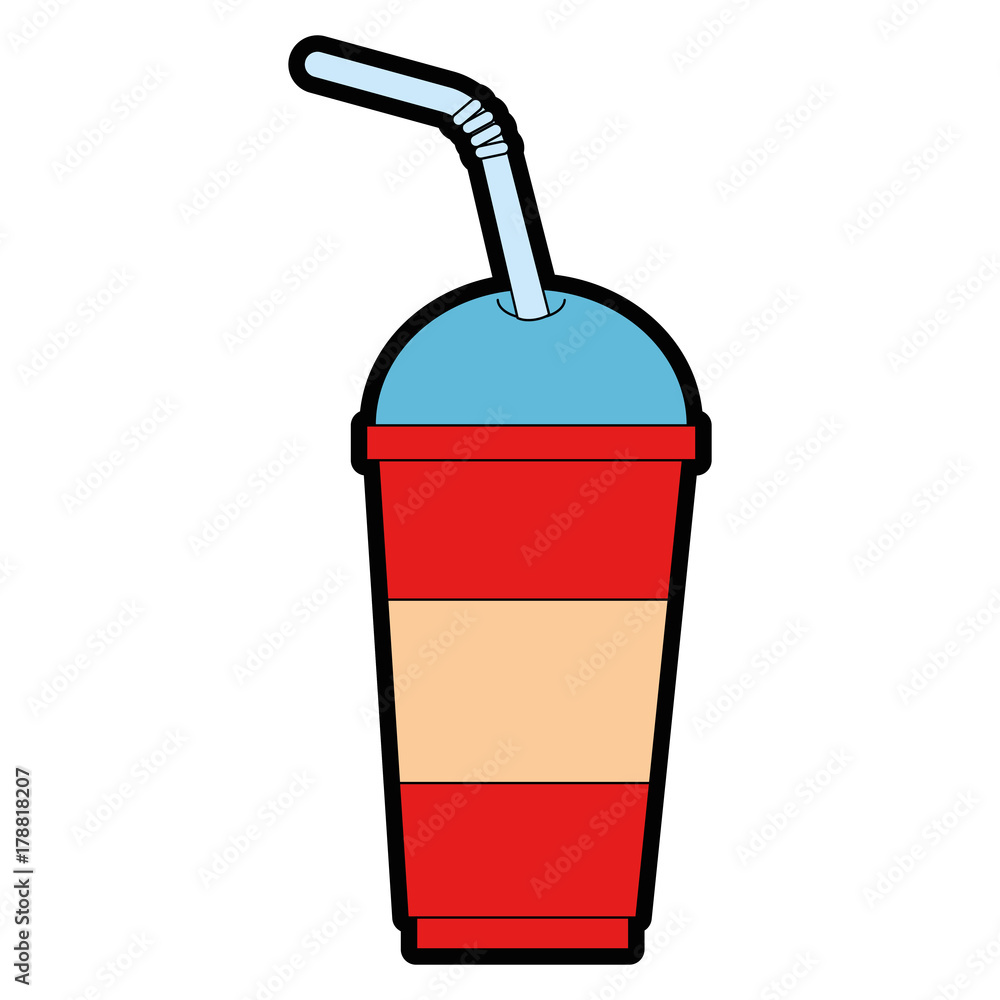 soda in plastic cup and straw soda in plastic cup and straw