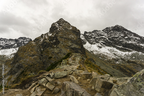 Autumn view of Koscielec. Tatra Mountains.