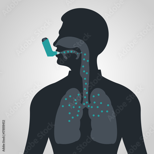 Asthma vector logo icon illustration