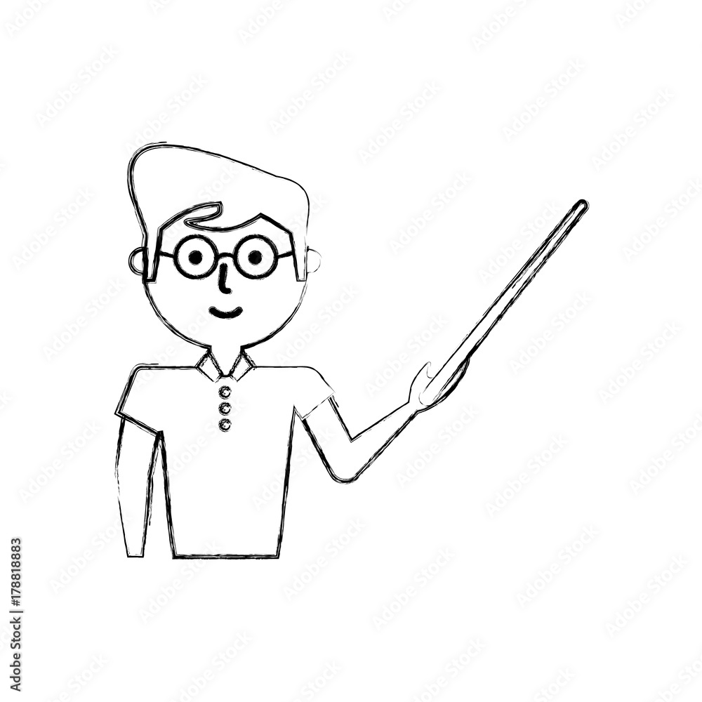 cartoon teacher man icon over white background vector illustration cartoon teacher man icon over white background vector illustration
