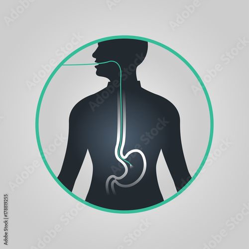 Gastroscopy vector logo icon illustration
