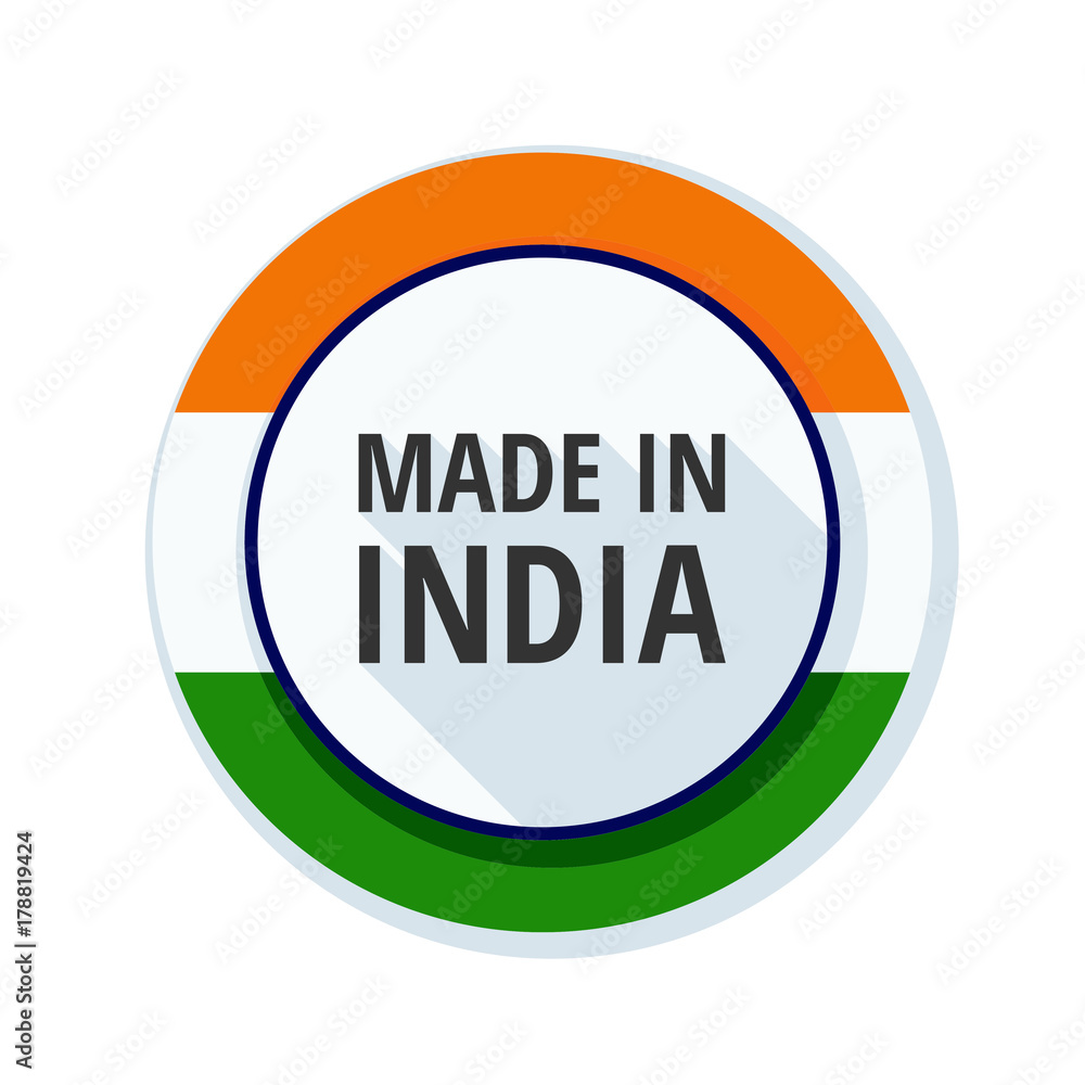 Made in India label illustration Made in India label illustration