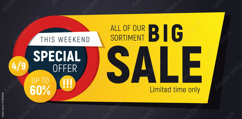 Wide sales banner for your promotion.