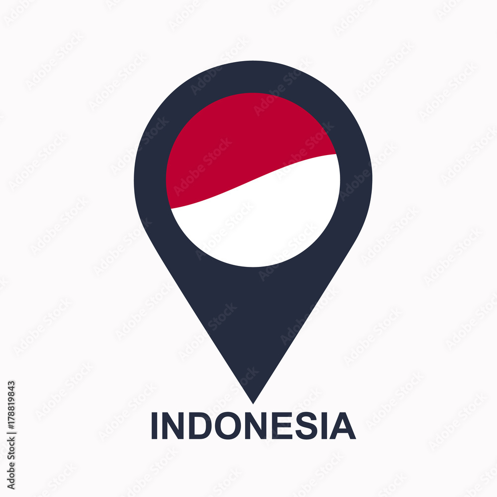 Indonesian-pin-flag-vector Indonesian-pin-flag-vector