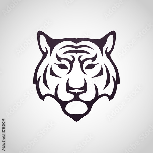Fototapeta Naklejka Na Ścianę i Meble -  Tiger vector logo icon illustration