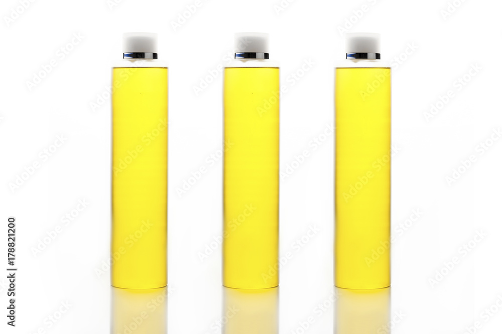 Blank cosmetic tubes on white background. Place for your text Blank cosmetic tubes on white background. Place for your text