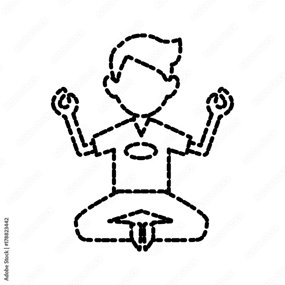 Man doing yoga icon vector illustration graphic design Man doing yoga icon vector illustration graphic design