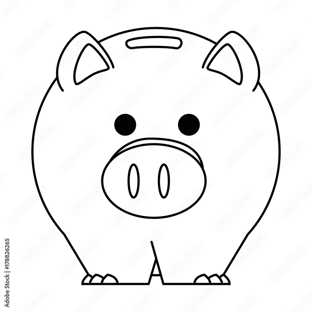 piggy savings isolated icon piggy savings isolated icon