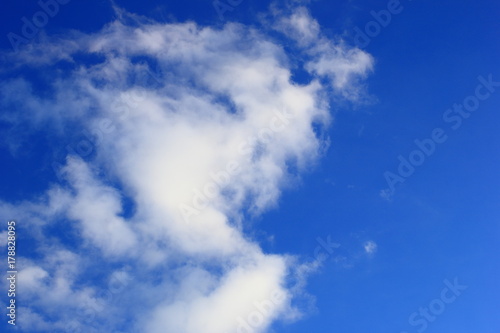 Clouds in the blue sky. Background  texture.