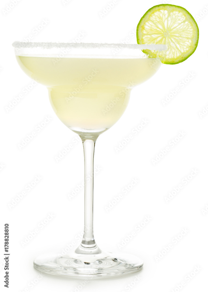 margarita cocktail garnished with salt and lime isolated on white margarita cocktail garnished with salt and lime isolated on white