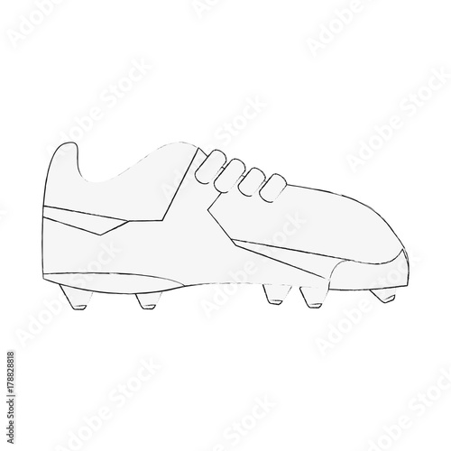 cleats football soccer shoe icon image vector illustration design