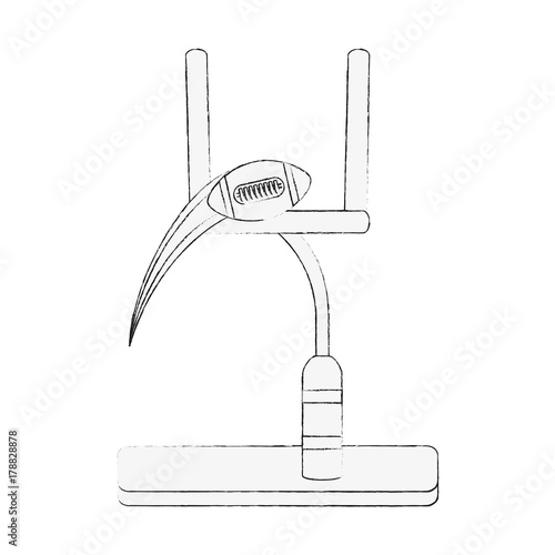 goal post american football related icon image vector illustration design