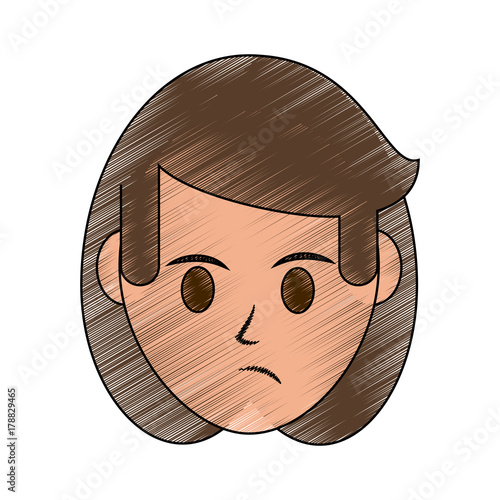 woman disgruntled icon image vector illustration design